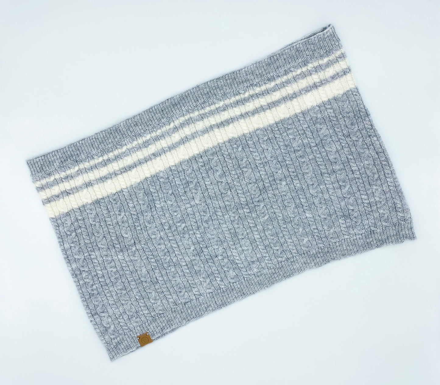 Ensemble écharpe en cachemire mélangé pour animaux et leurs maîtres, gris chiné 