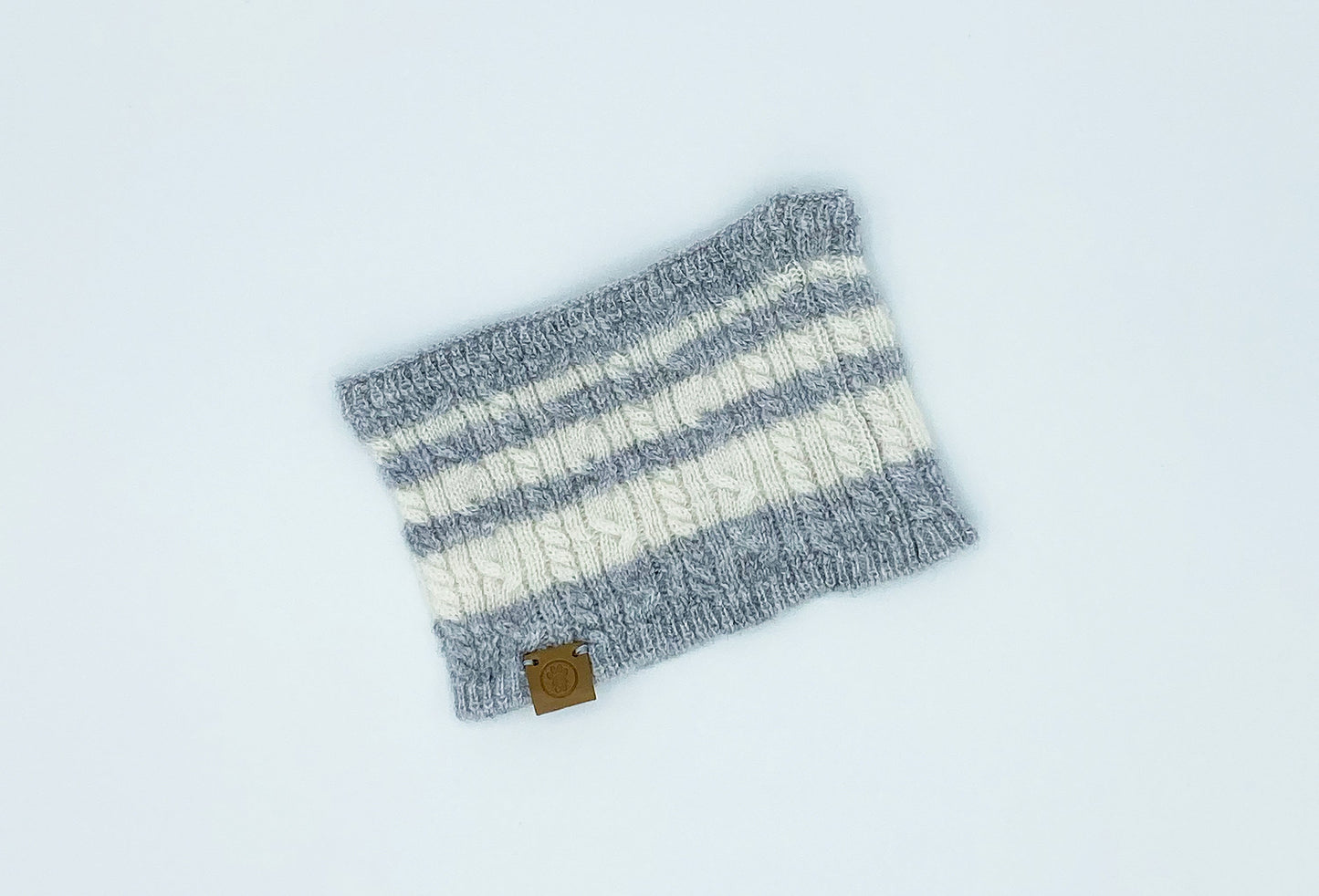Ensemble écharpe en cachemire mélangé pour animaux et leurs maîtres, gris chiné 