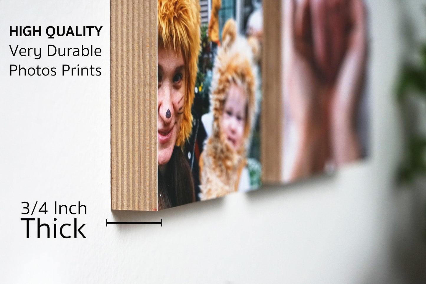 Personalized Gold Frame Style Pet Memorial 4" or 6" - NOT REAL GOLD Frame - Photo Print on Wood - Dog Memorial Frame - Pet Memorial