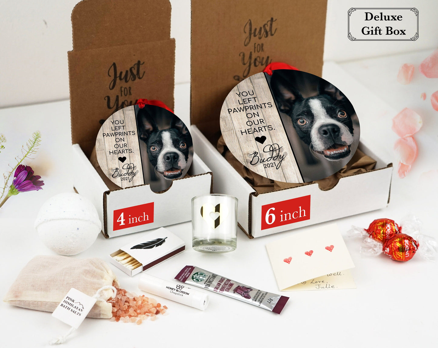 Adorno navideño personalizado con foto para mascotas - Adorno navideño con foto de 10 o 15 cm (grande) - Adorno navideño personalizado - Foto conmemorativa para perro