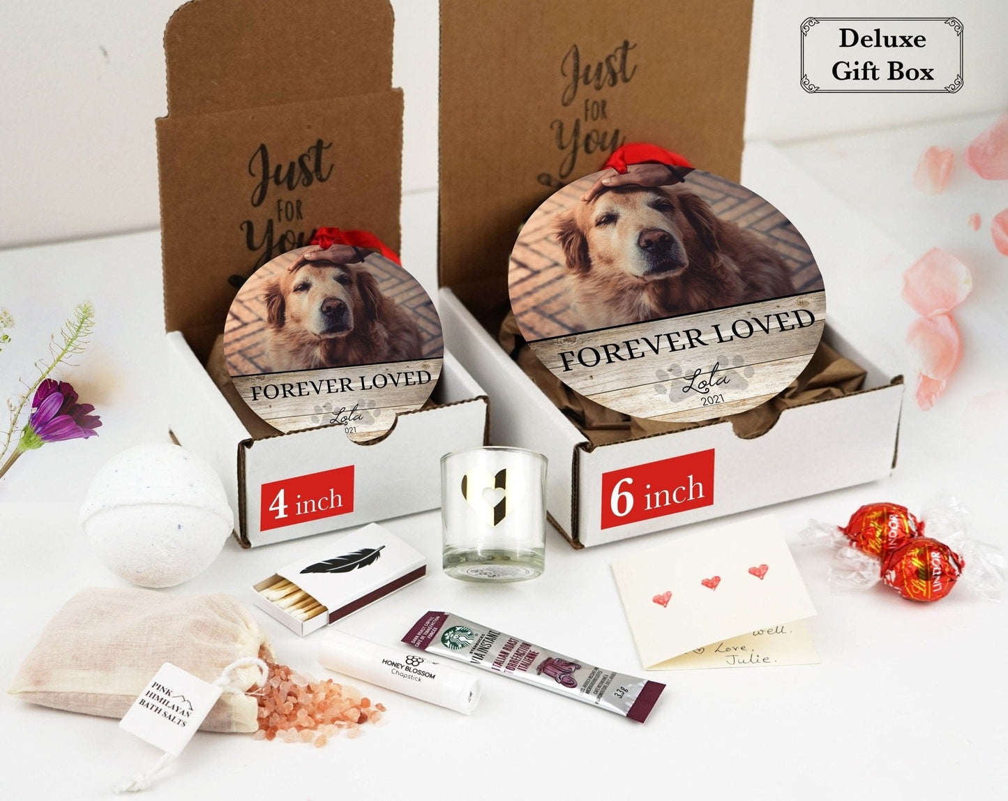 Pet Memorial Ornament with Photo and Name