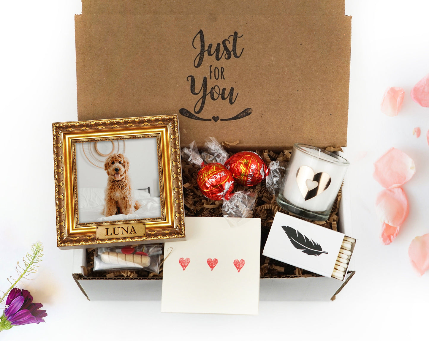 Personalized Gold Frame Style Pet Memorial 4" or 6" - NOT REAL GOLD Frame - Photo Print on Wood - Dog Memorial Frame - Pet Memorial