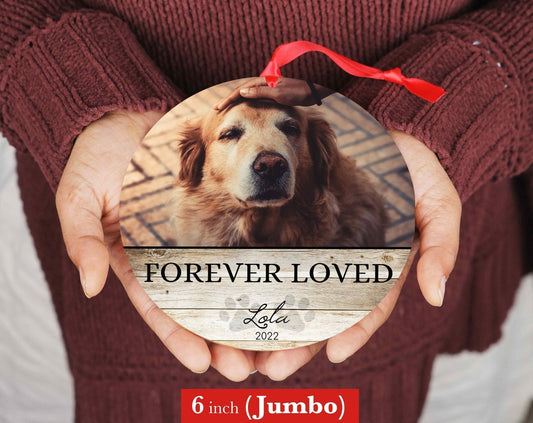 Adorno conmemorativo para mascotas con foto - Regalo para la pérdida de un perro - Recuerdo de mascotas - Adorno conmemorativo para perros - Llavero conmemorativo para mascotas - Adornos navideños