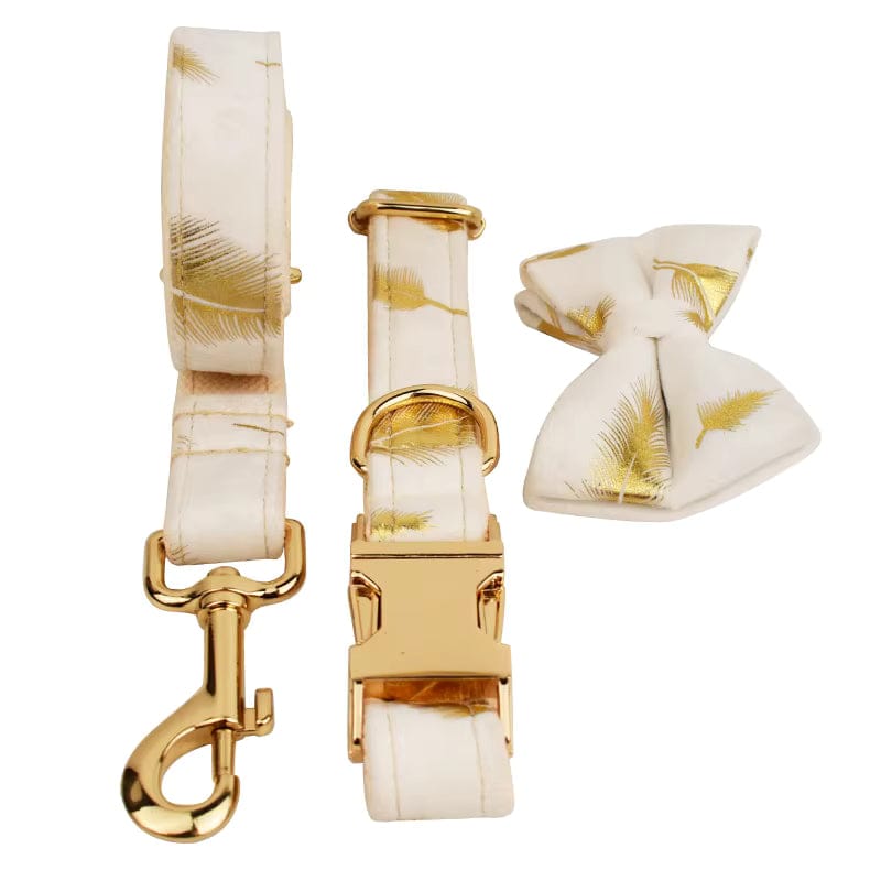 Conjunto clásico de terciopelo con hoja de oro y marfil personalizado
