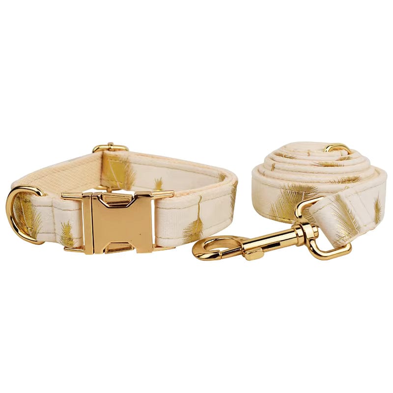 Conjunto clásico de terciopelo con hoja de oro y marfil personalizado