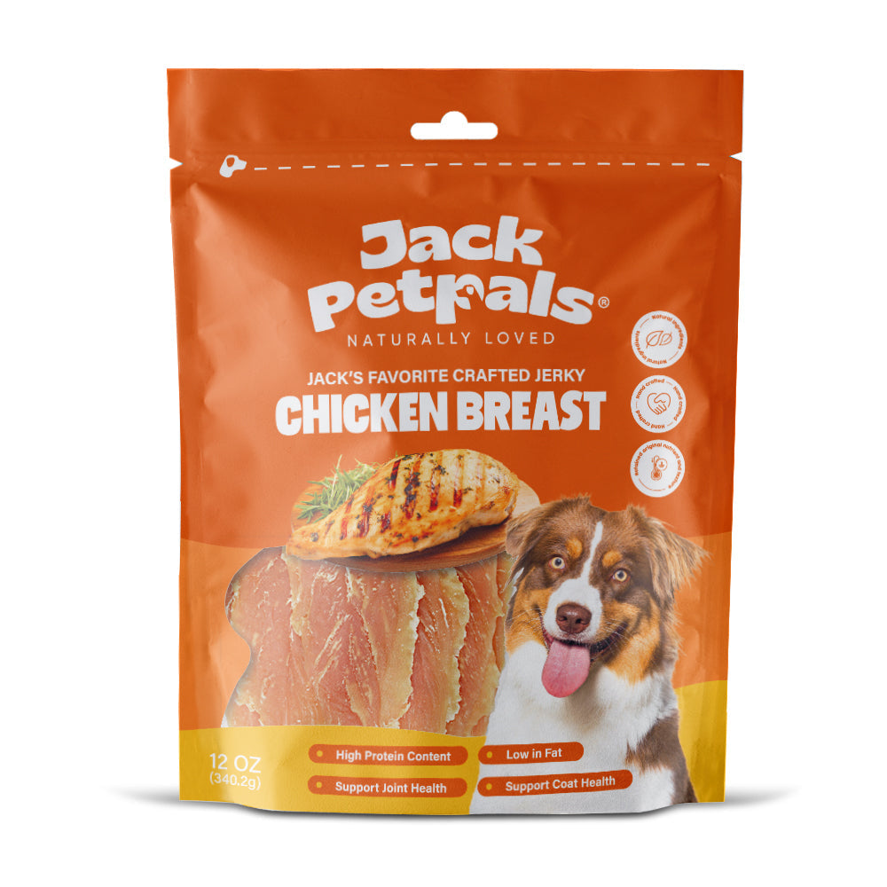 Premios artesanales de pechuga de pollo con cecina de Jack PetPals (345 g)