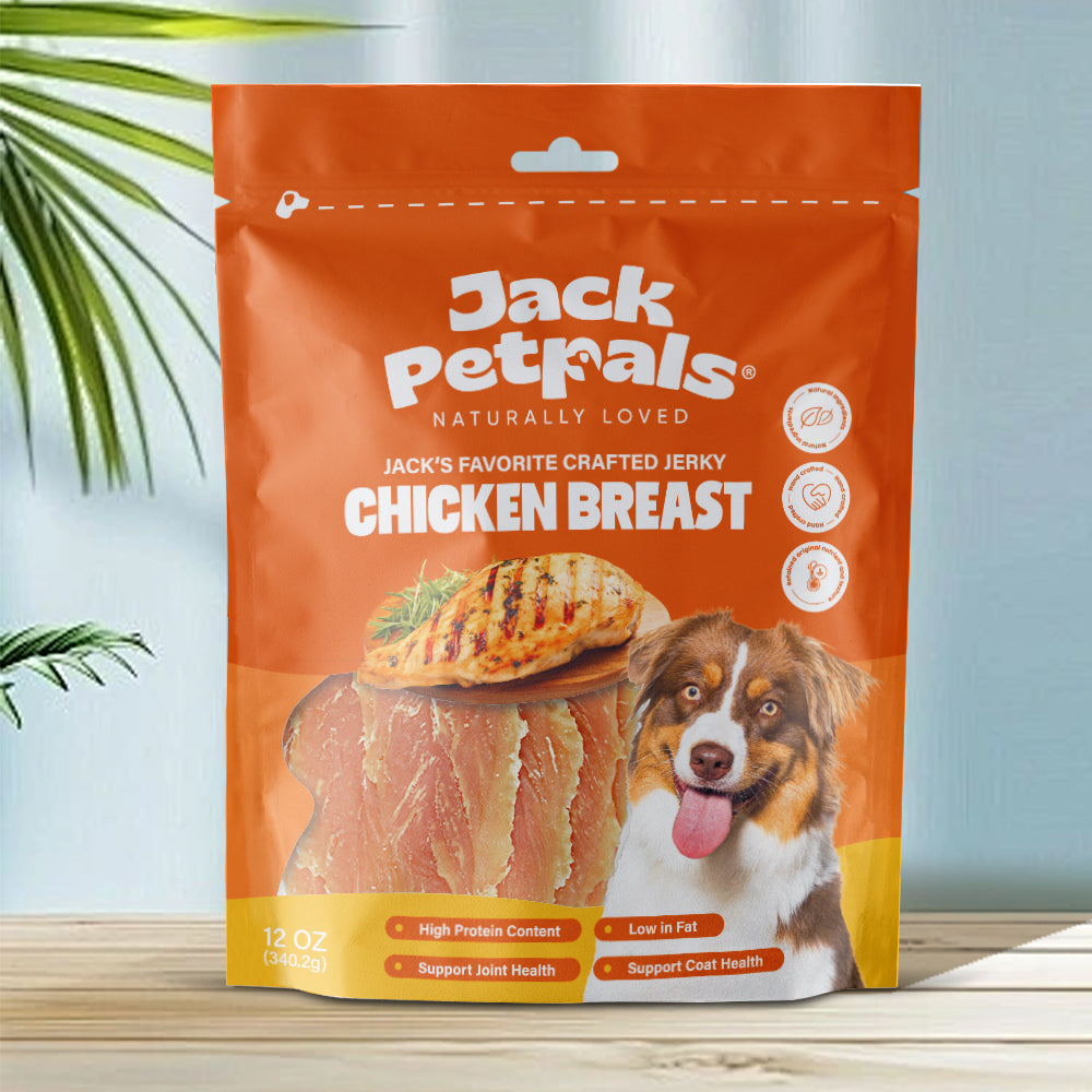 Premios artesanales de pechuga de pollo con cecina de Jack PetPals (345 g)