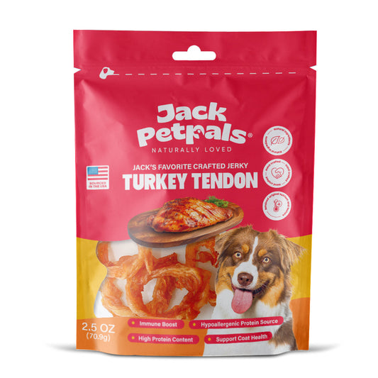 Friandises pour chiens Jack PetPals à base de tendons de dinde séchés, fabriquées artisanalement (71 g)