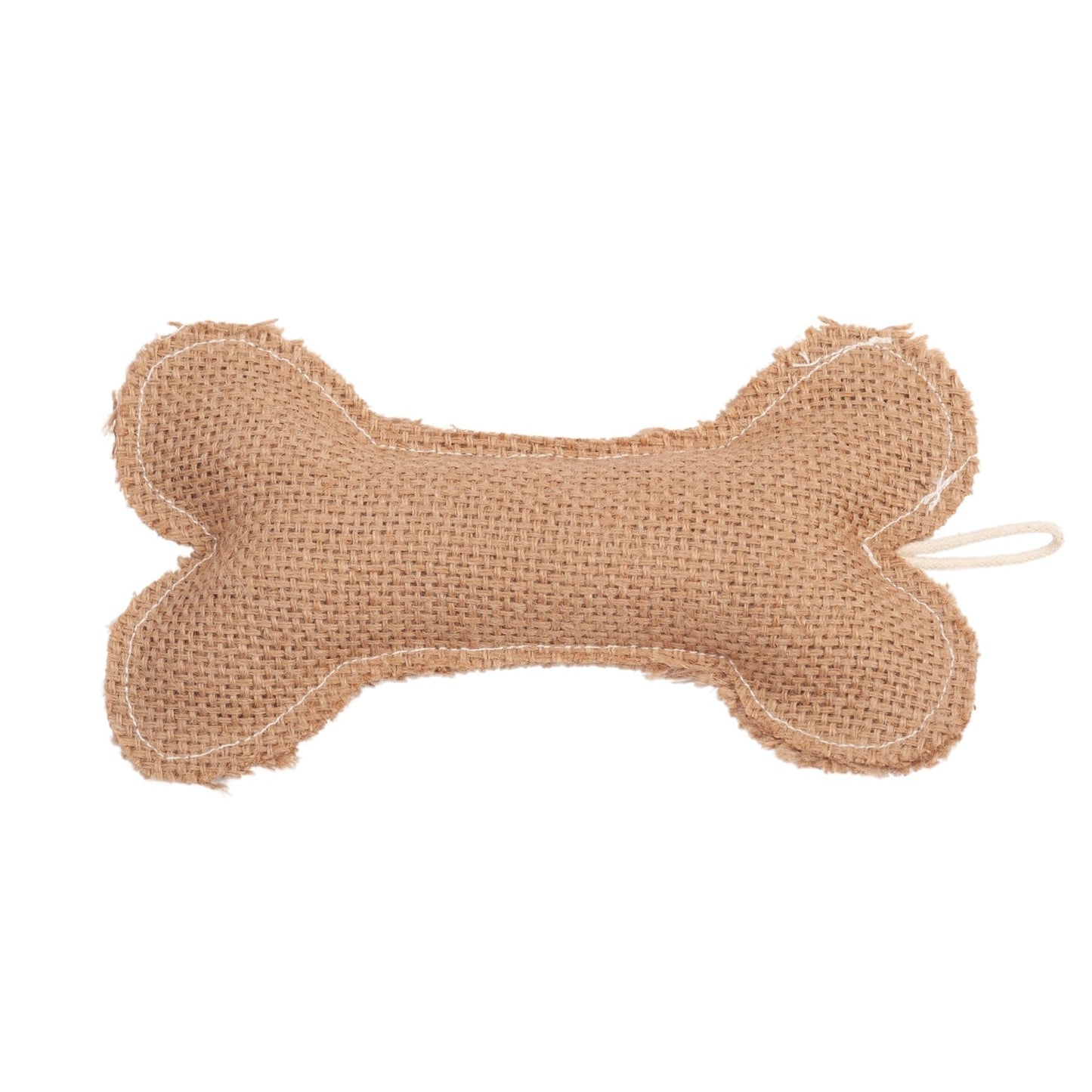 Juguete masticable para perros Country Living de piel de vaquero y yute con forma de hueso: duradero, seguro y no tóxico.