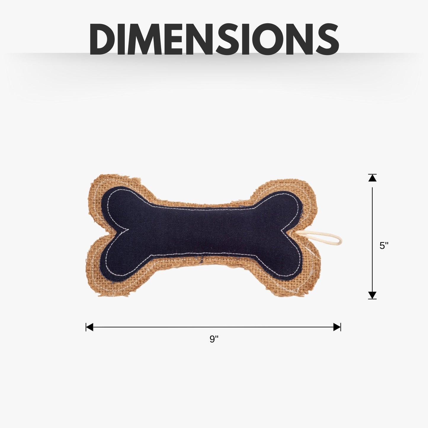 Juguete masticable para perros Country Living de piel de vaquero y yute con forma de hueso: duradero, seguro y no tóxico.