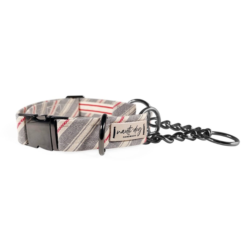 Collier pour chien Liberty à rayures tissées patriotiques américaines et boucle martingale