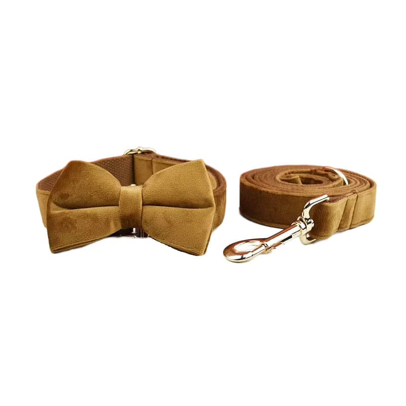 Ensemble classique personnalisé en velours café clair