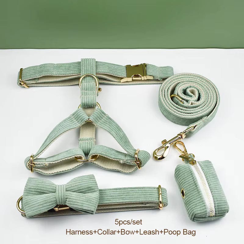 Conjunto clásico de pana verde claro personalizado