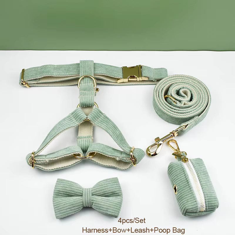 Conjunto clásico de pana verde claro personalizado