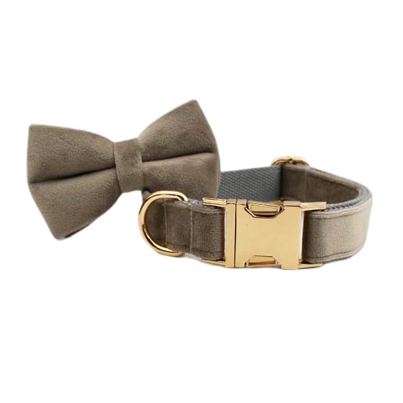 Ensemble classique personnalisé en velours gris clair