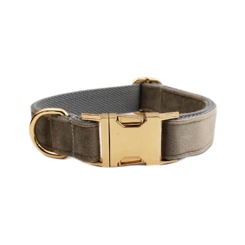 Ensemble classique personnalisé en velours gris clair