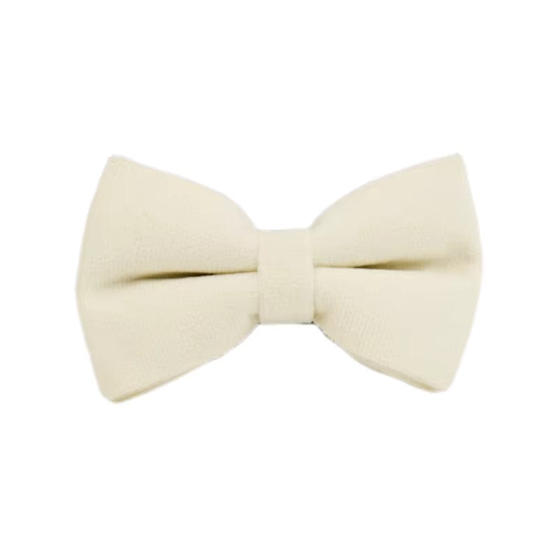 Ensemble classique personnalisé en velours blanc laiteux