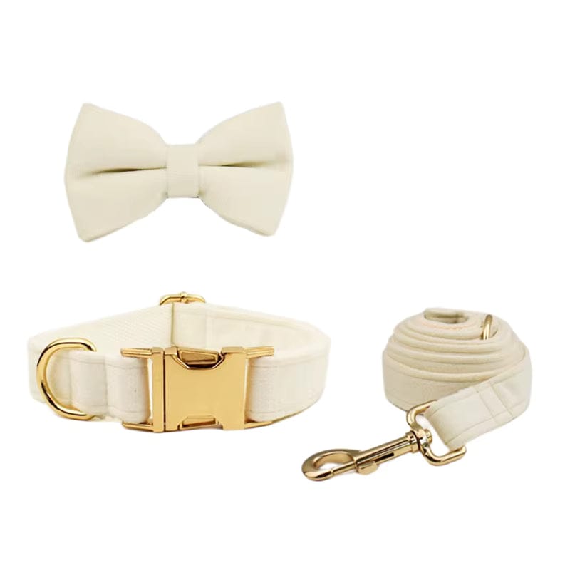 Ensemble classique personnalisé en velours blanc laiteux