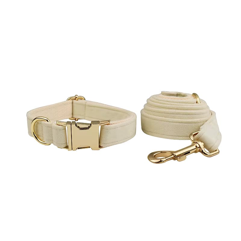 Ensemble classique personnalisé en velours blanc laiteux
