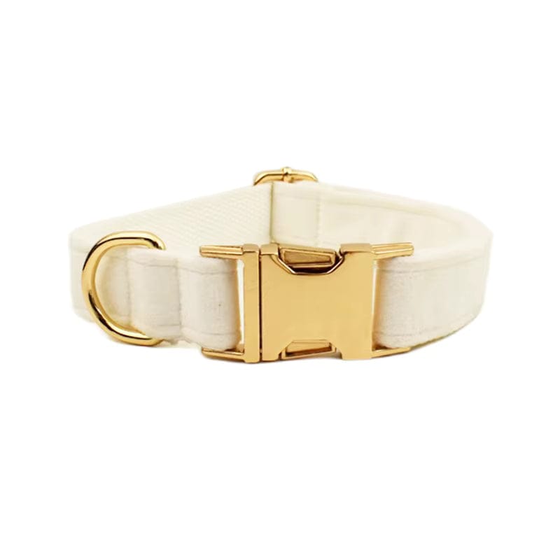 Ensemble classique personnalisé en velours blanc laiteux