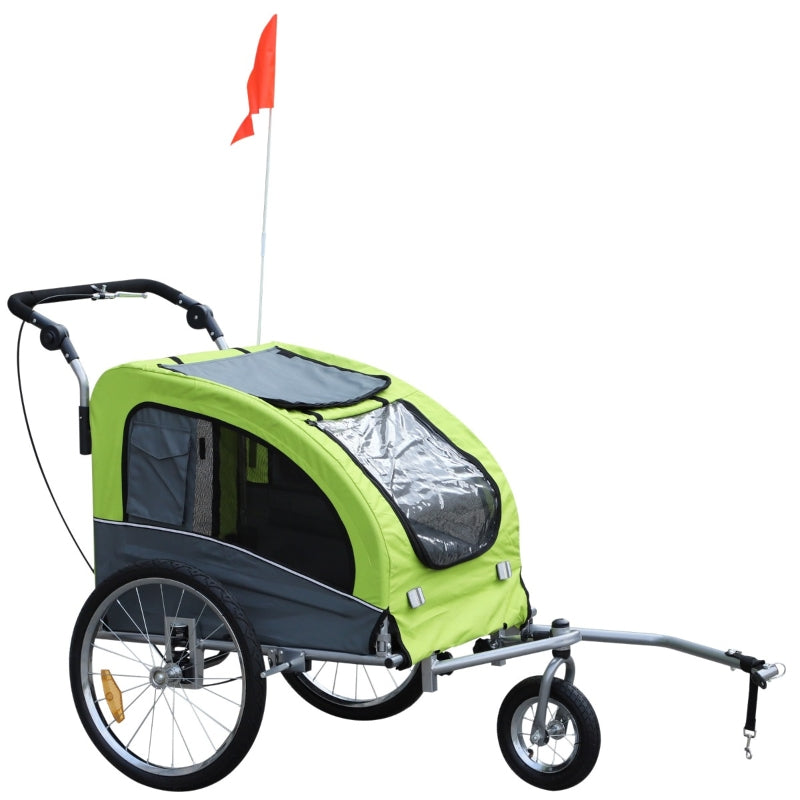 Remolque de bicicleta para perros con suspensión