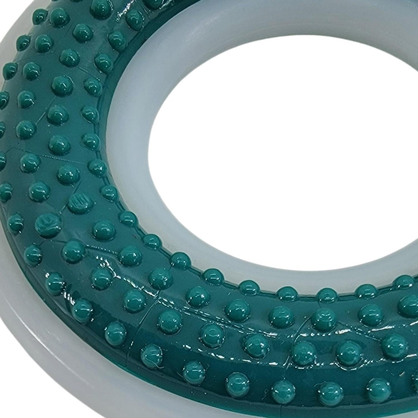Anneau à mâcher dentaire en TPR et nylon pour chiens - Idéal pour les chiens qui mâchent avec force - (10 cm de diamètre)
