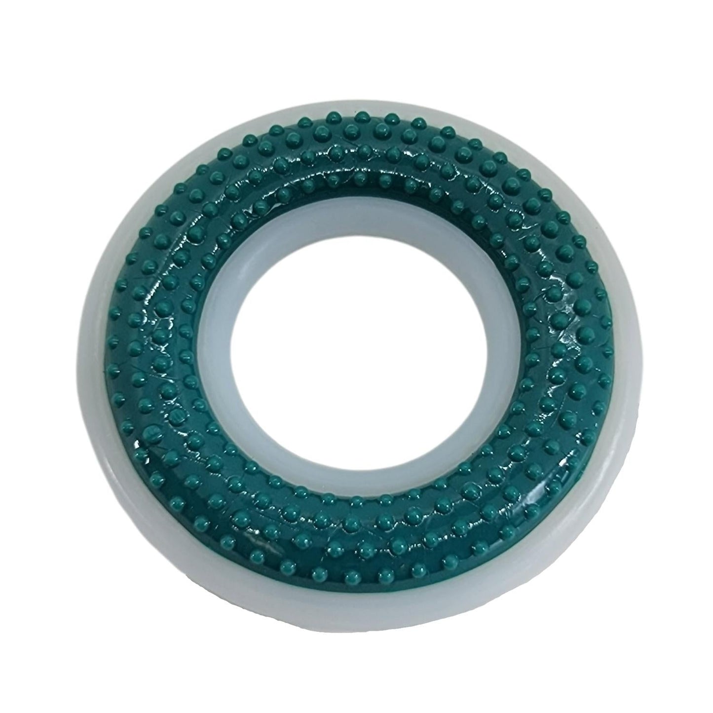 Anneau à mâcher dentaire en TPR et nylon pour chiens - Idéal pour les chiens qui mâchent avec force - (10 cm de diamètre)