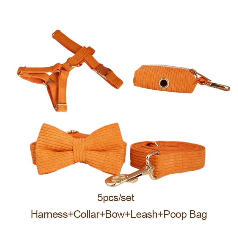 Conjunto clásico de pana naranja personalizado