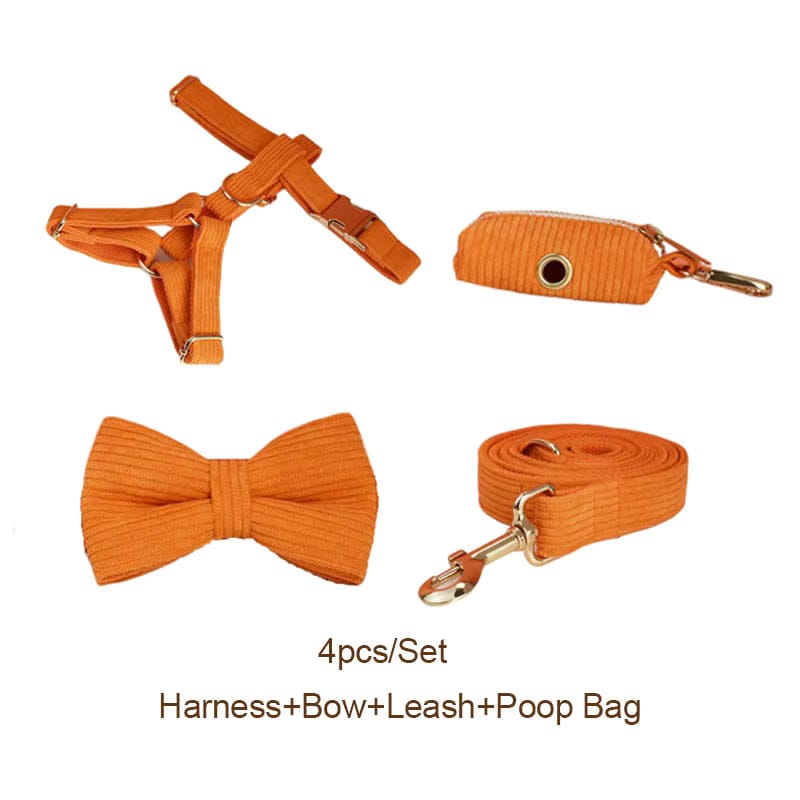 Conjunto clásico de pana naranja personalizado