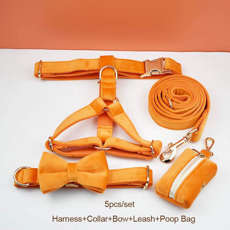 Ensemble classique personnalisé en velours orange