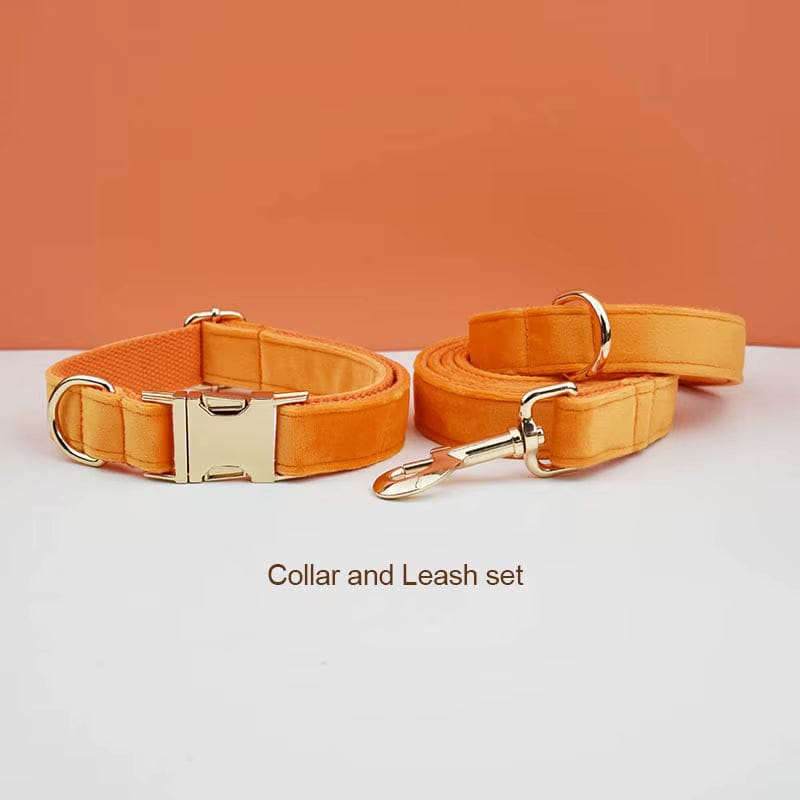 Ensemble classique personnalisé en velours orange