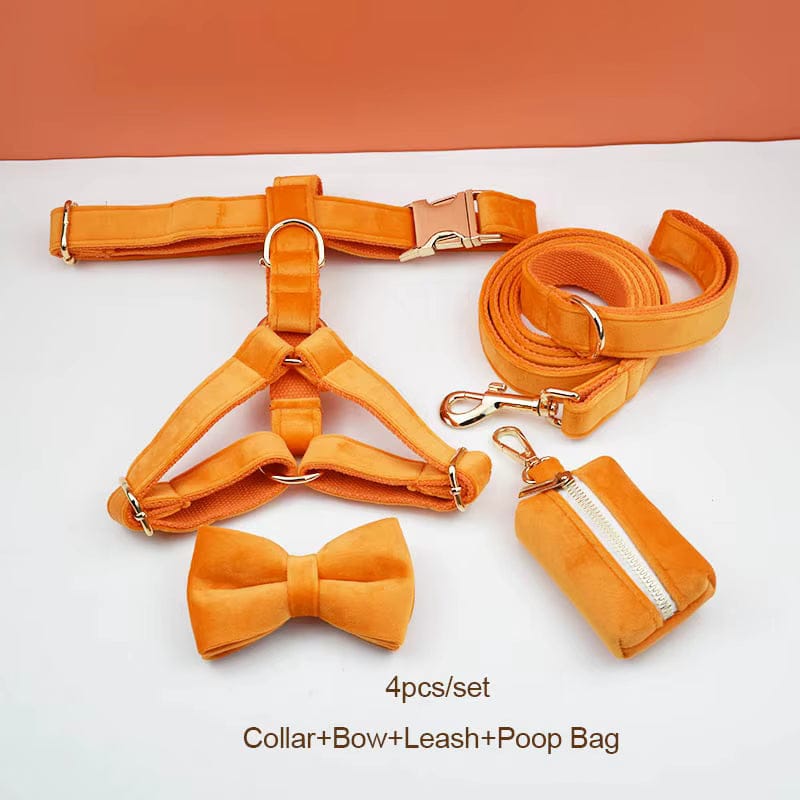 Ensemble classique personnalisé en velours orange