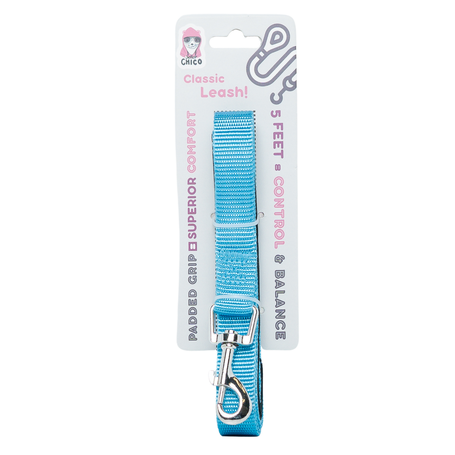 Correa para perros con agarre acolchado: nailon duradero, cómoda y segura, 1,5 m.