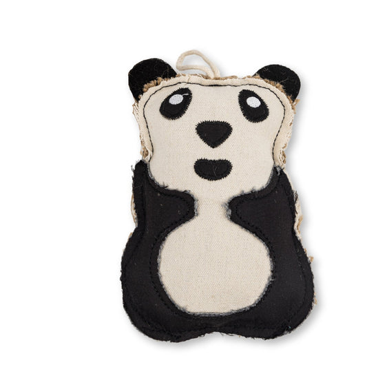Jouet à mâcher pour chien en toile et jute en forme de panda – Durable, sûr et non toxique
