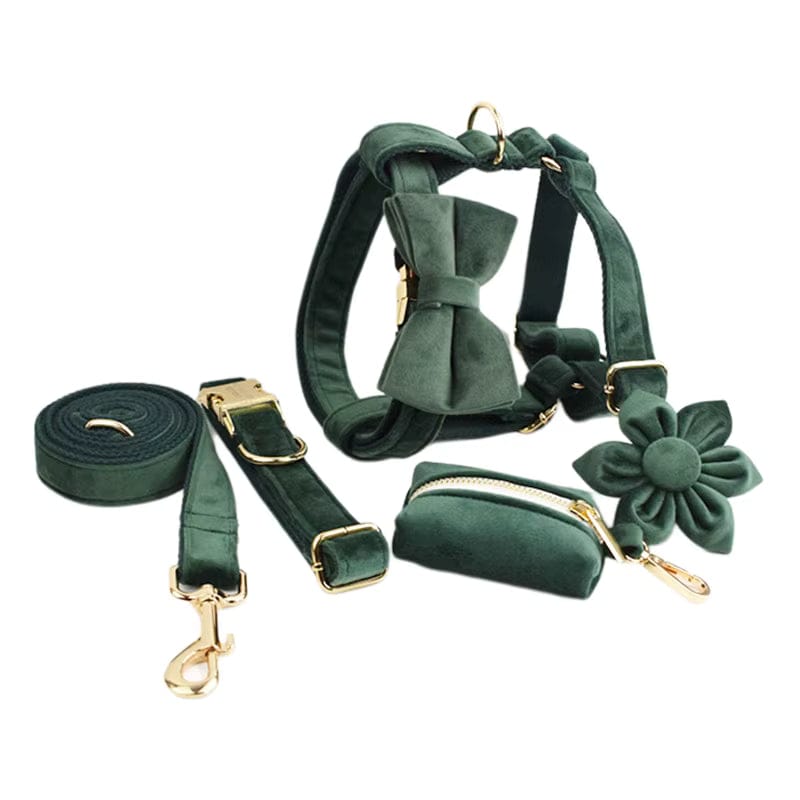 Ensemble classique personnalisé en velours vert foncé