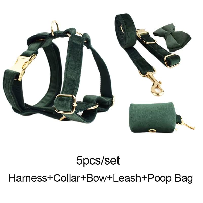 Ensemble classique personnalisé en velours vert foncé