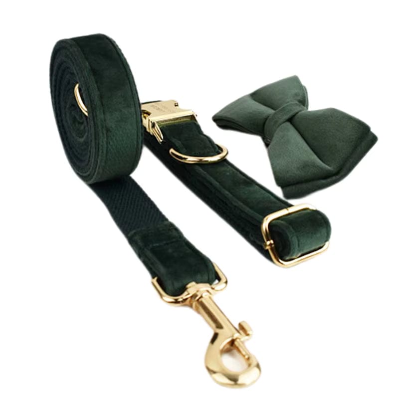 Ensemble classique personnalisé en velours vert foncé