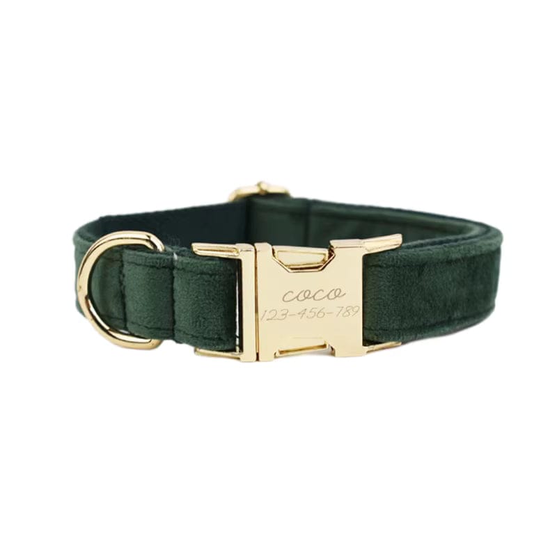 Ensemble classique personnalisé en velours vert foncé