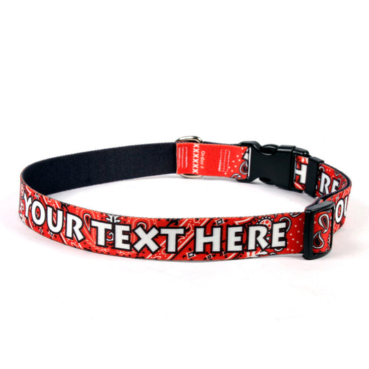 Bandana personnalisé pour collier rouge pour chien