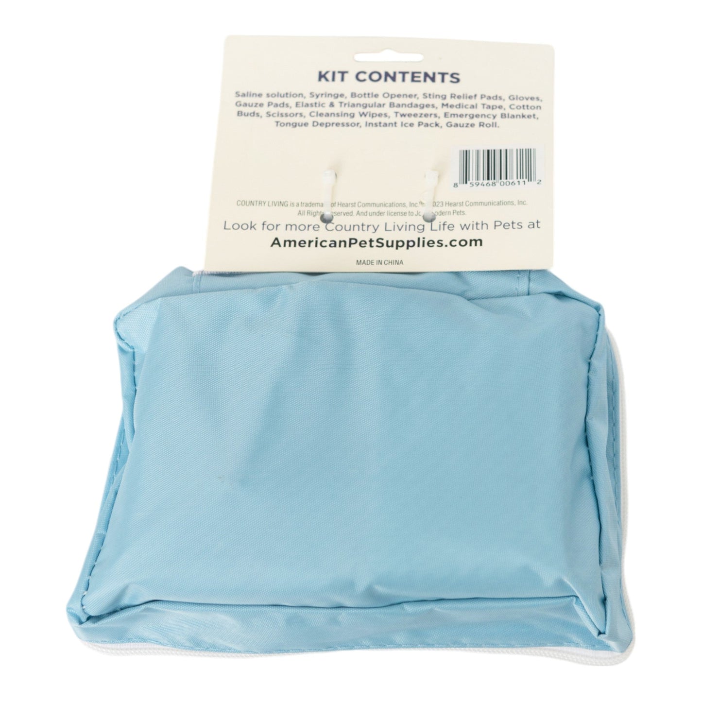 Kit de primeros auxilios para mascotas de Country Living, de 50 piezas, para emergencias, seguridad, aventuras y cuidado en movimiento.