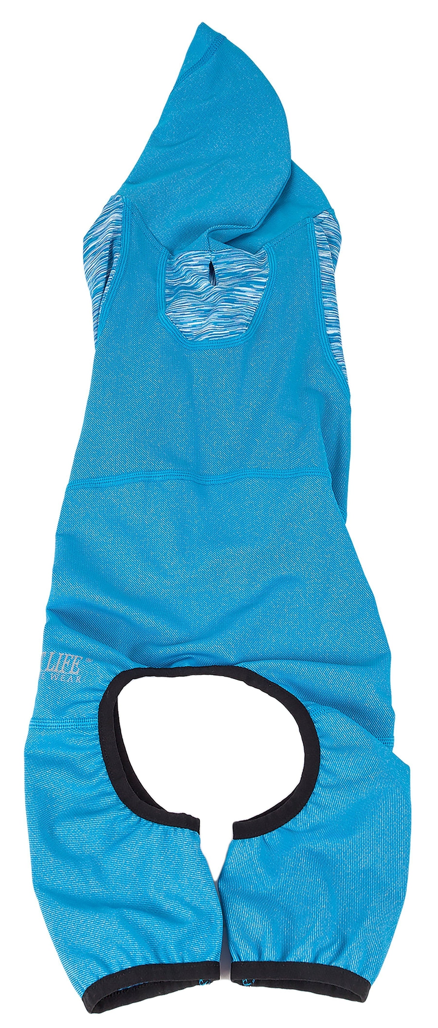 Pet Life ® Active 'Pawsterity' Mediumweight 4-Way-Stretch Yoga Fitness Dog Tracksuit Hoodie