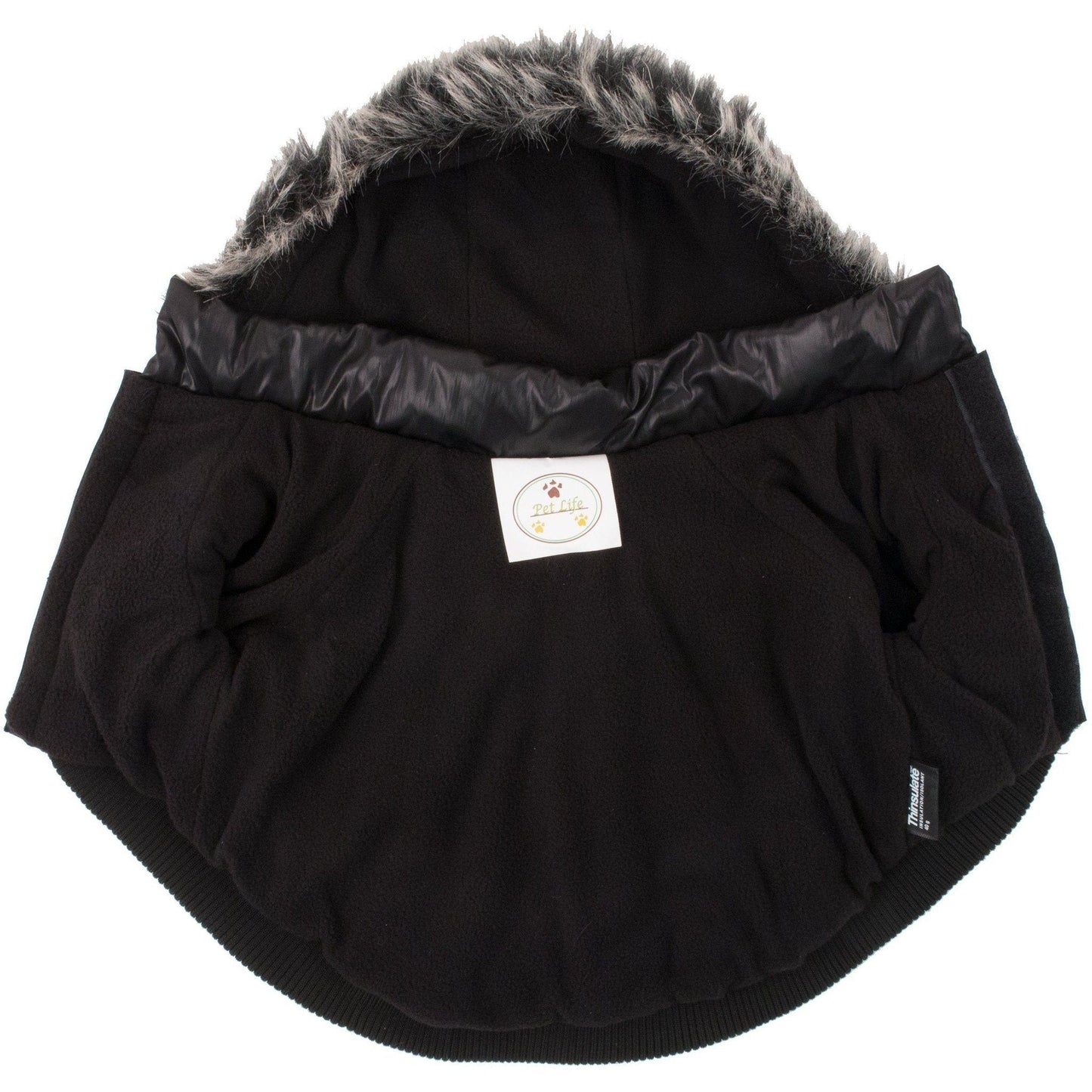 Pet Life ® Classic Metallic Fashion 3M Insulated Dog Coat Parka  w/ Removable Hood