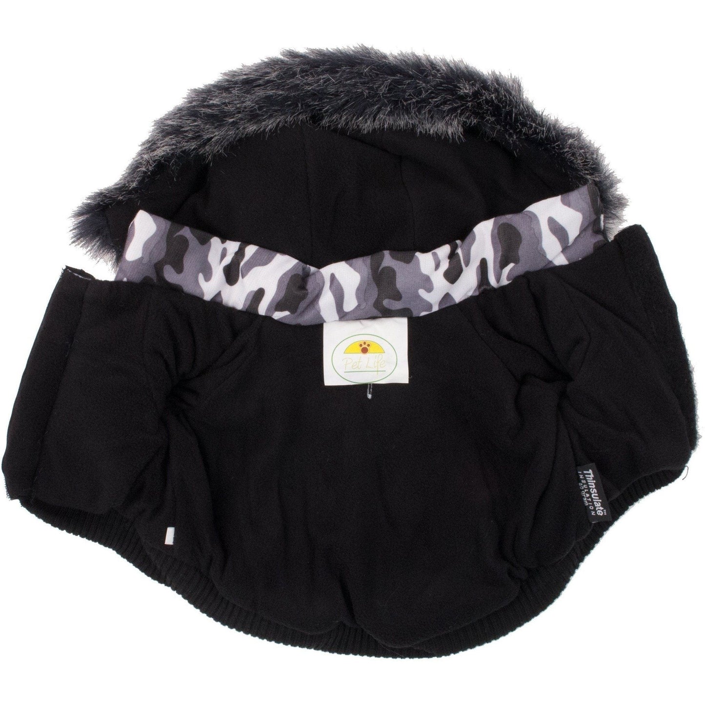 Pet Life ® Classic Metallic Fashion 3M Insulated Dog Coat Parka  w/ Removable Hood