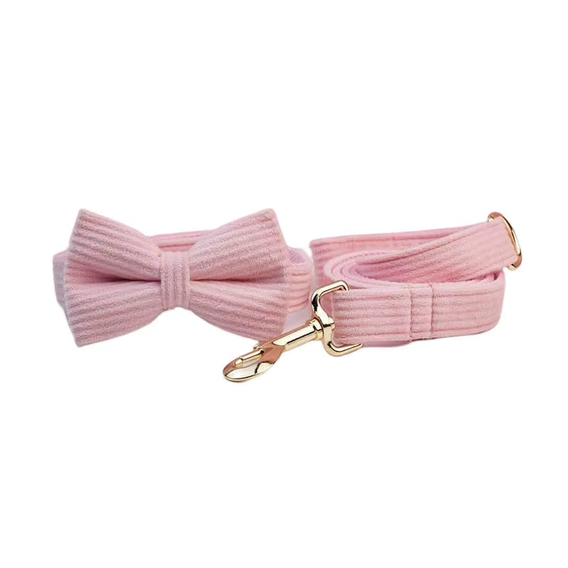 Ensemble classique en velours côtelé rose personnalisé