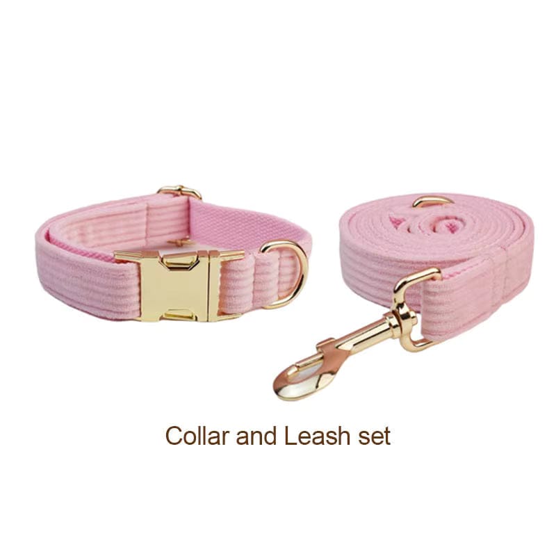 Ensemble classique en velours côtelé rose personnalisé