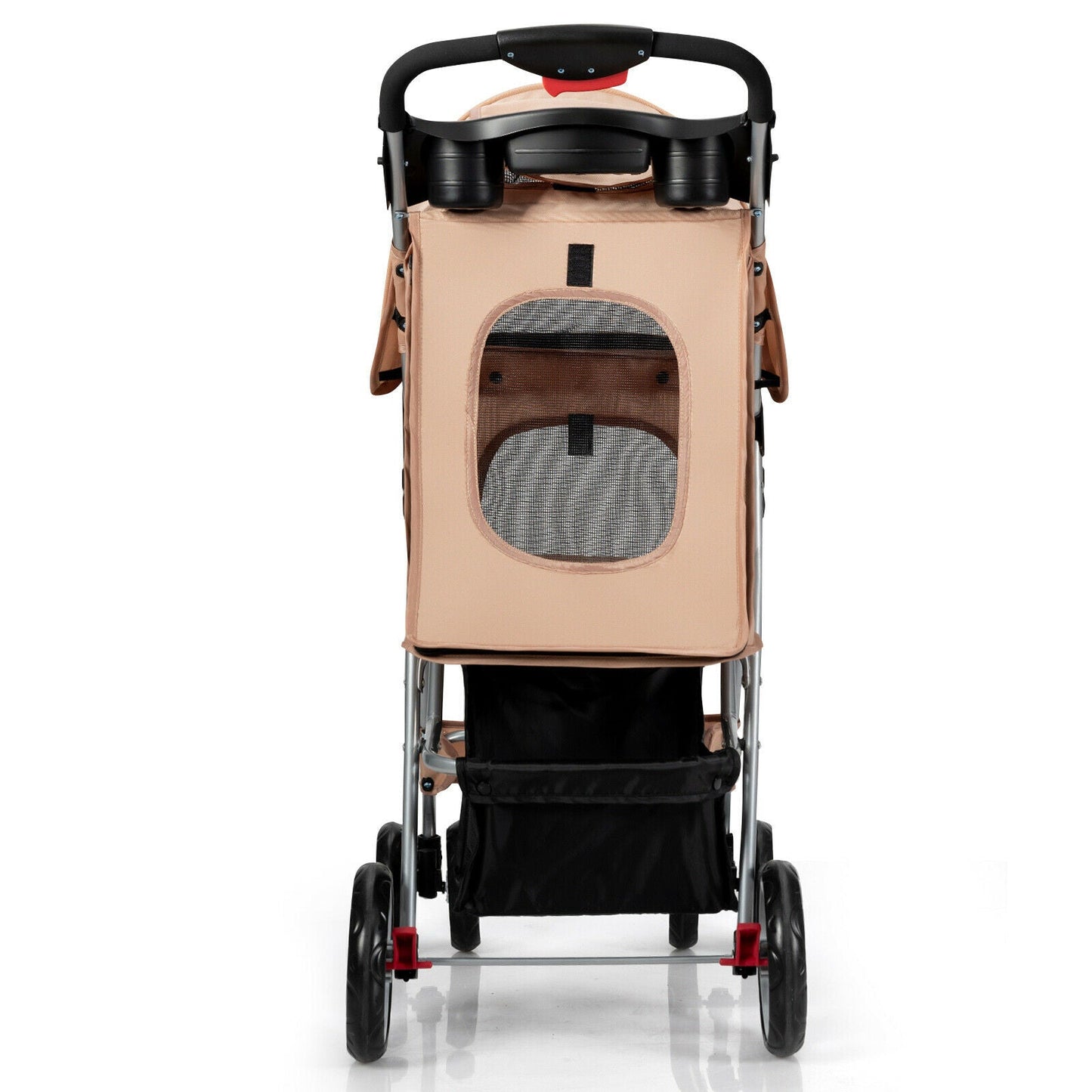 Poussette pliable pour animaux de compagnie, porte-bébé de voyage à 4 roues 
