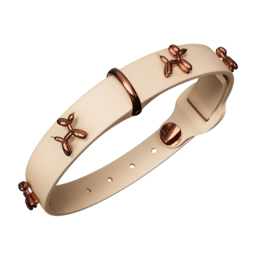 Collier pour chien Ballon Beige | Collier haut de gamme | SANDDOG