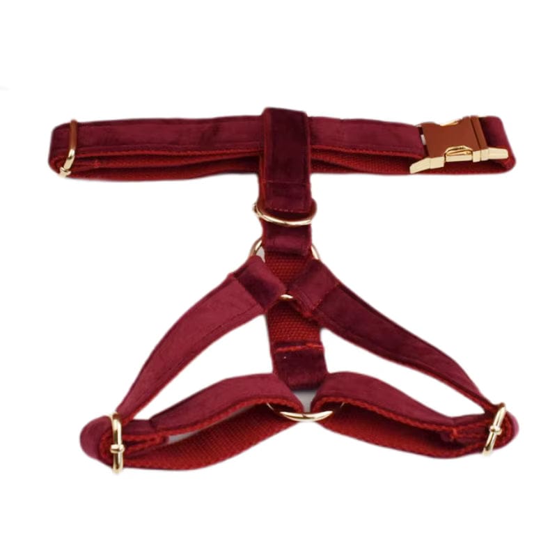 Conjunto clásico de terciopelo vino tinto personalizado