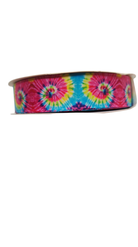 Collier pour chien en nylon à motifs tie-dye tourbillonnants