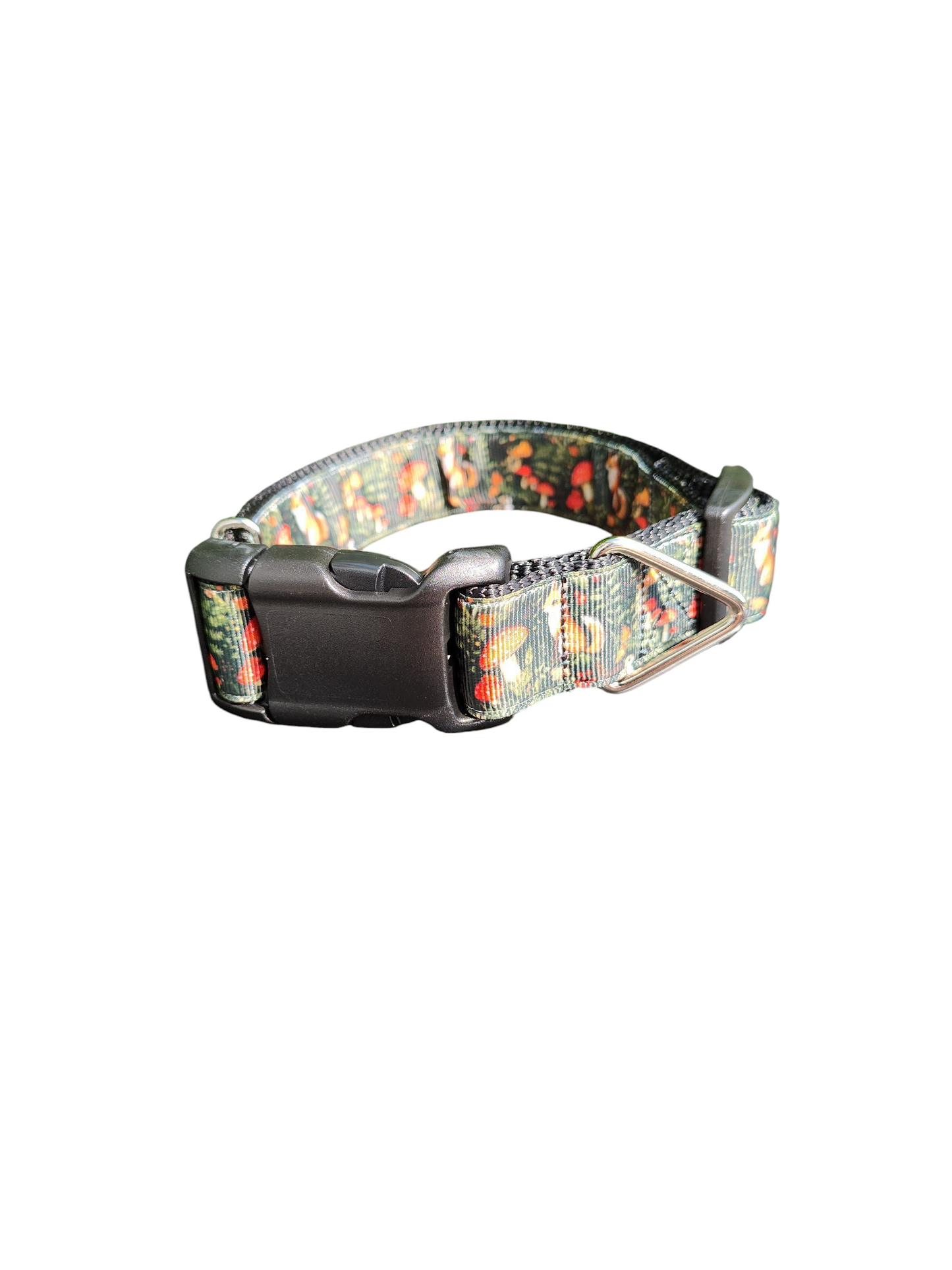 Collier pour chien en nylon à motifs de champignons et de renards
